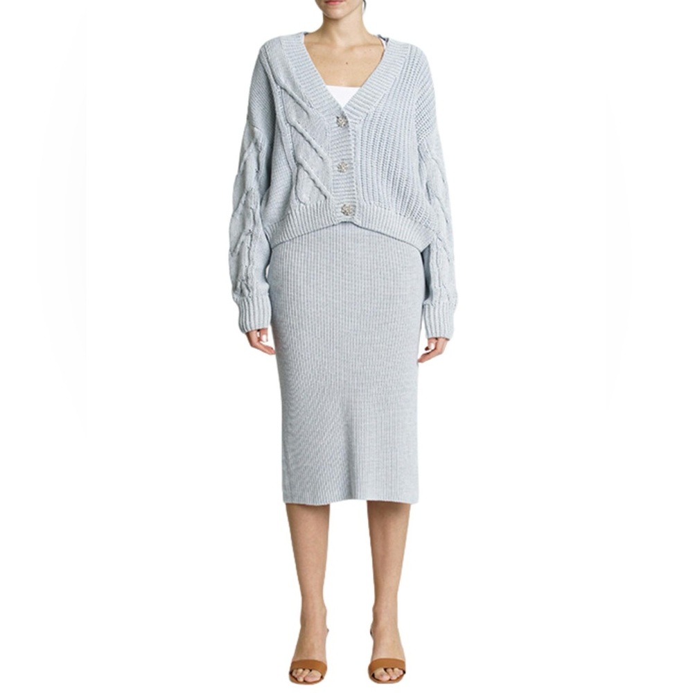 PISTOLA Margie Side Slit Midi Sweater Skirt